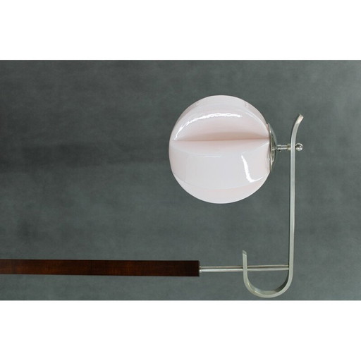 Vintage floor lamp in walnut finish by Jindrich Halabala, Czechoslovakia 1930