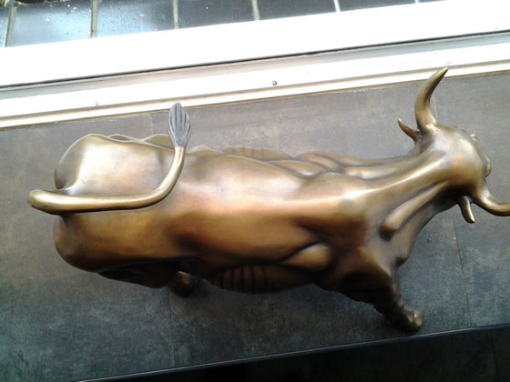 Image 1 of Bronze Wallstreet bull statue