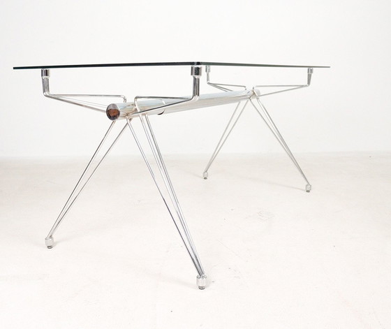 Image 1 of  Italian glass desk/conference table from the 1980s