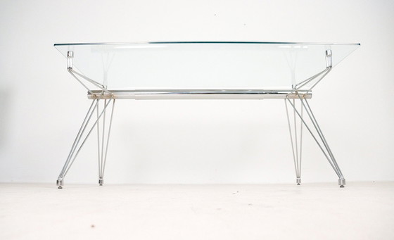 Image 1 of  Italian glass desk/conference table from the 1980s