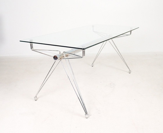 Image 1 of  Italian glass desk/conference table from the 1980s