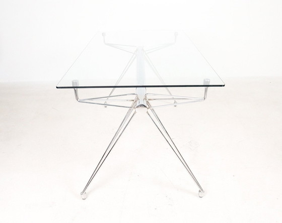 Image 1 of  Italian glass desk/conference table from the 1980s