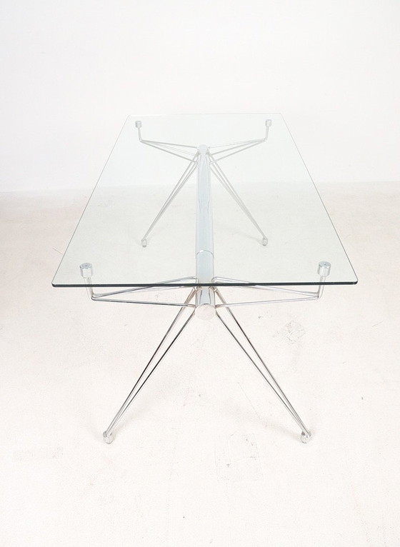 Image 1 of  Italian glass desk/conference table from the 1980s