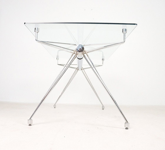 Image 1 of  Italian glass desk/conference table from the 1980s