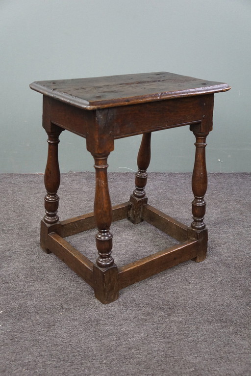 Original English oak joint stool