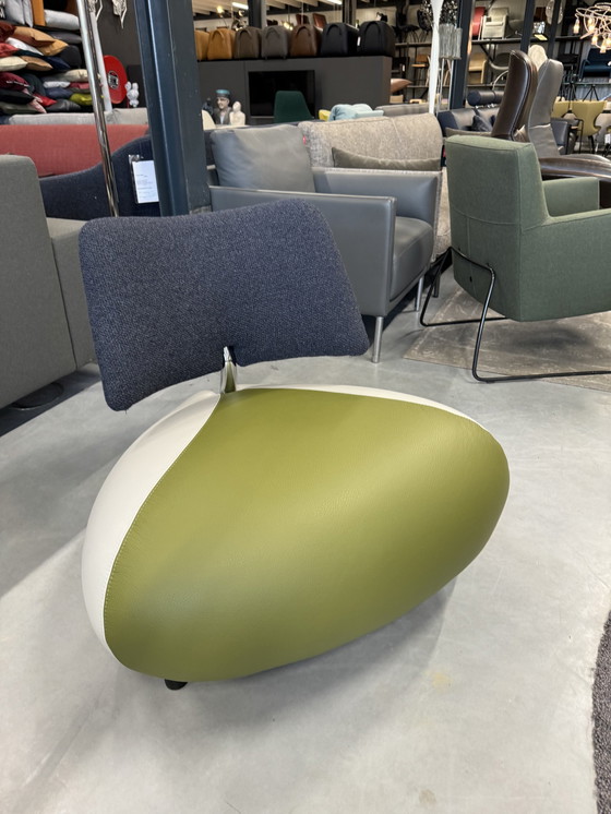 Image 1 of Fauteuil Leolux Pallone Green Dawn & Monza fabric blue