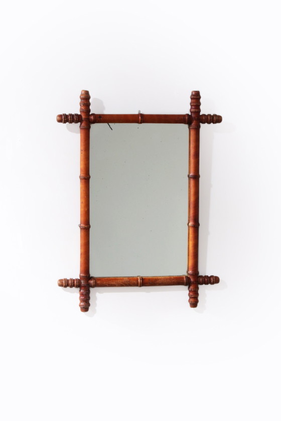 Image 1 of Large French Bamboo Mirror