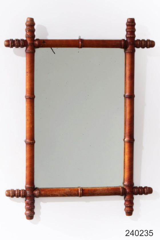 Image 1 of Large French Bamboo Mirror