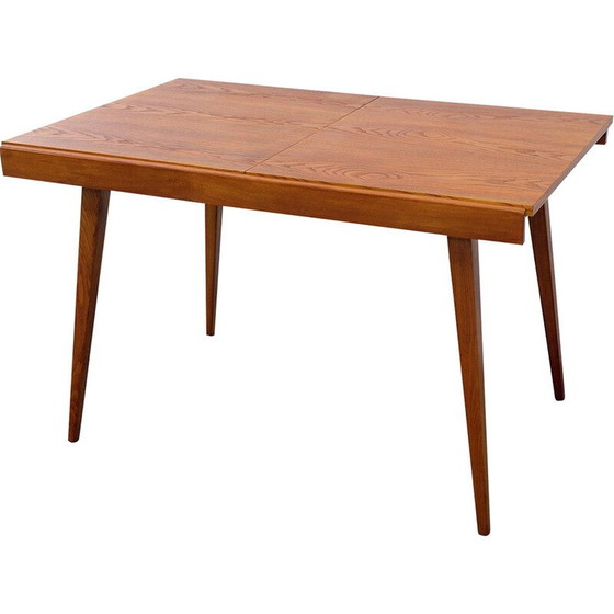 Image 1 of Vintage folding dining table in ash and beech by František Jirák for Tatra nábytok, Czechoslovakia 1970