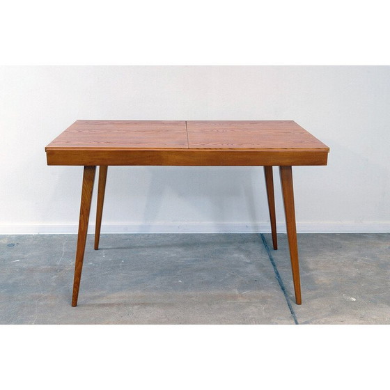Image 1 of Vintage folding dining table in ash and beech by František Jirák for Tatra nábytok, Czechoslovakia 1970