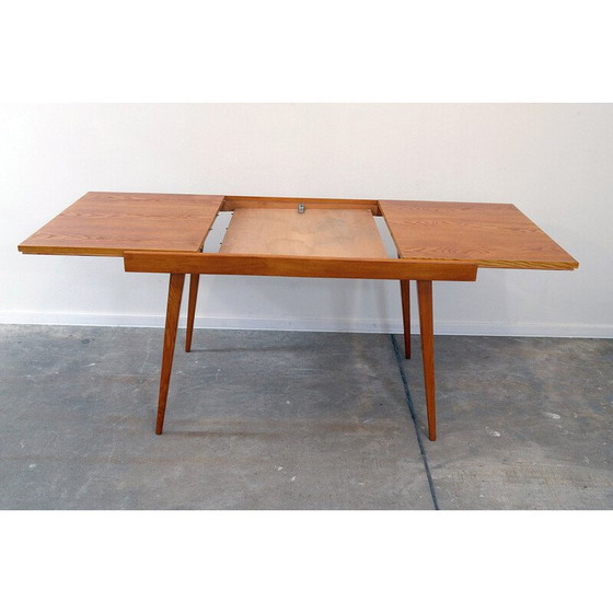 Image 1 of Vintage folding dining table in ash and beech by František Jirák for Tatra nábytok, Czechoslovakia 1970
