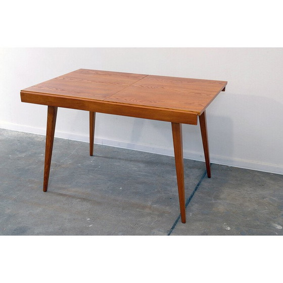 Image 1 of Vintage folding dining table in ash and beech by František Jirák for Tatra nábytok, Czechoslovakia 1970