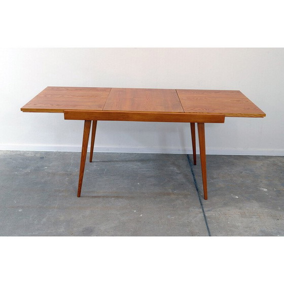 Image 1 of Vintage folding dining table in ash and beech by František Jirák for Tatra nábytok, Czechoslovakia 1970