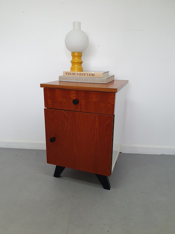 Image 1 of Nightstand teak. Mid-Century hall cabinet/cabinet.