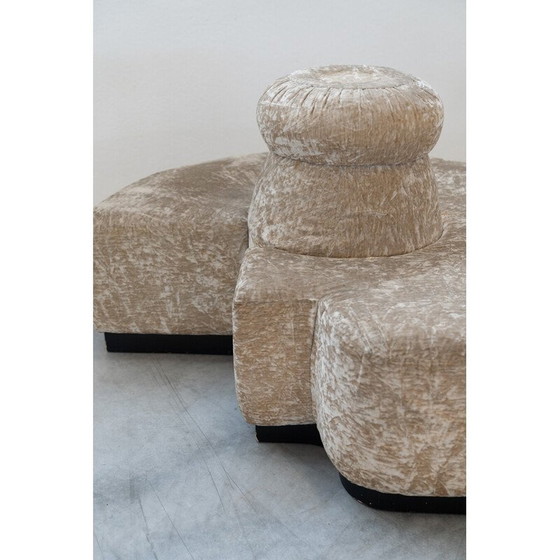 Image 1 of Vintage 3-seater modular sofa in polyurethane and plywood, Italy 1970