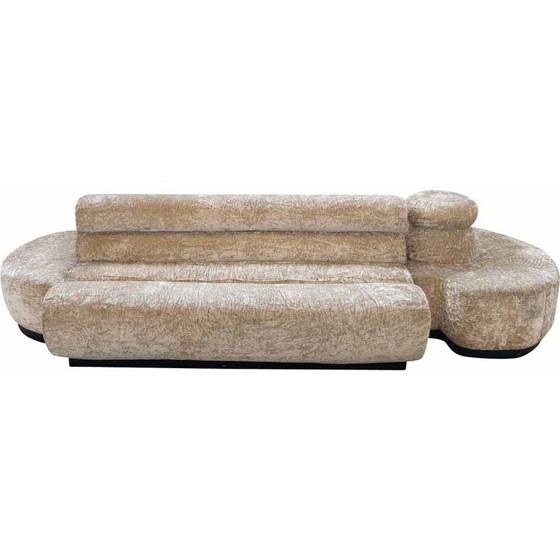 Image 1 of Vintage 3-seater modular sofa in polyurethane and plywood, Italy 1970