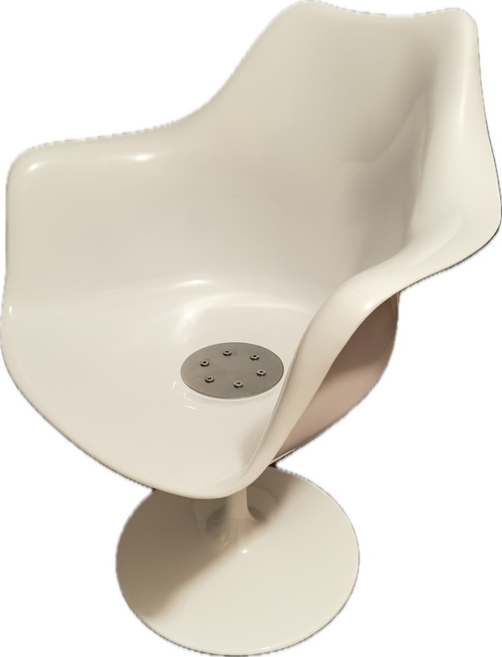 Image 1 of Silla tulipán blanca de Rudi Bonzanini 1970S