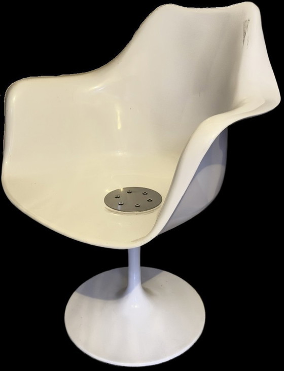 Image 1 of White Tulip Chair By Rudi Bonzanini 1970S