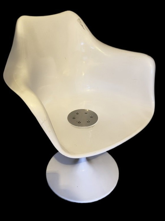 Image 1 of White Tulip Chair By Rudi Bonzanini 1970S