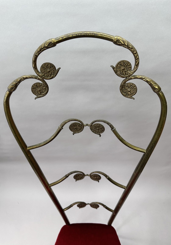 Image 1 of Chiavari Chair With High Brass Backrest