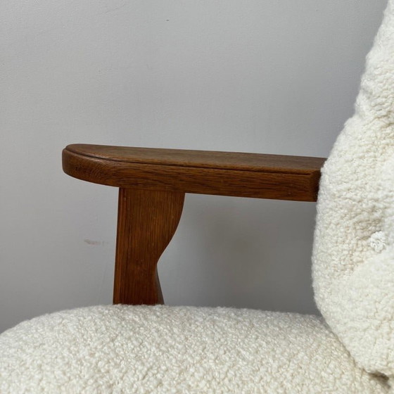 Image 1 of Mid-century French oakwood armchair by Guillerme et Chambron, 1960s