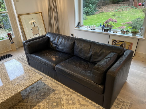 Perida Leather Sofa, Armchair And Hardstone Coffee Table