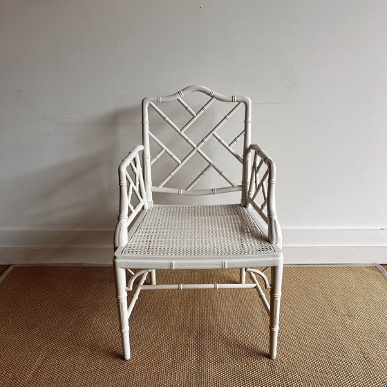 Image 1 of Faux Bamboo Chippendale Chair 1980s