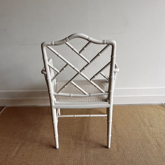 Image 1 of Faux Bamboo Chippendale Chair 1980s