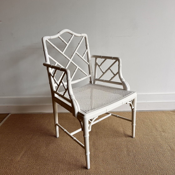 Image 1 of Faux Bamboo Chippendale Chair 1980s