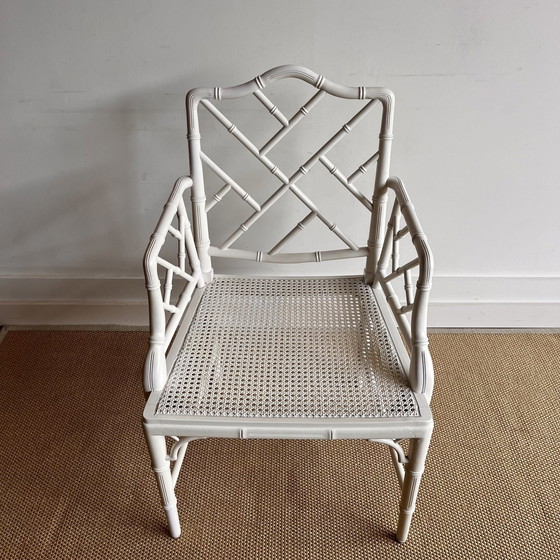 Image 1 of Faux Bamboo Chippendale Chair 1980s