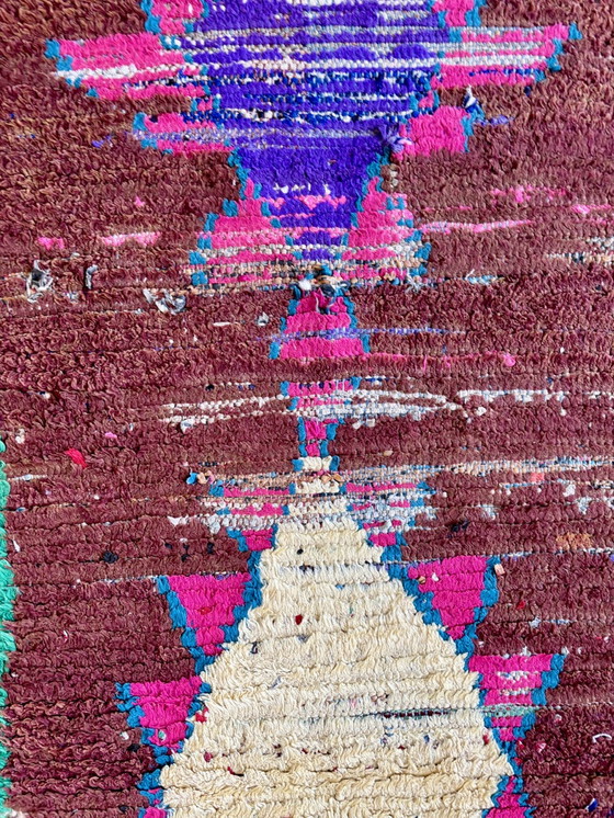 Image 1 of Tapis traditionnel berbère marocain en coton fait à la main