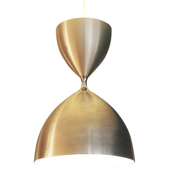 Image 1 of Lampada a sospensione Vega vintage in alluminio spazzolato di Jo Hammerborg per Fog and Amp, 1968