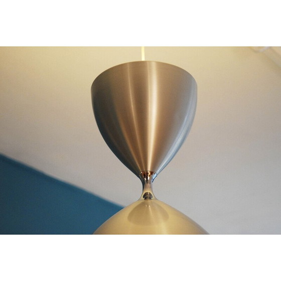 Image 1 of Lampada a sospensione Vega vintage in alluminio spazzolato di Jo Hammerborg per Fog and Amp, 1968
