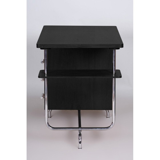 Image 1 of Vintage Bauhaus oakwood writing desk by Jindrich Halabala, 1930s