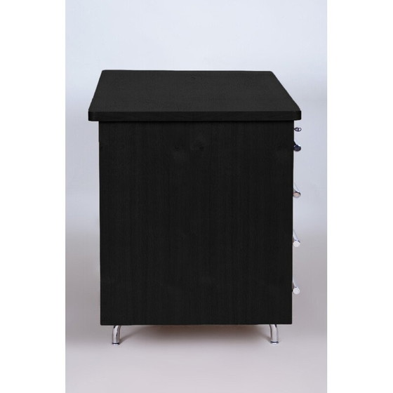 Image 1 of Vintage Bauhaus oakwood writing desk by Jindrich Halabala, 1930s