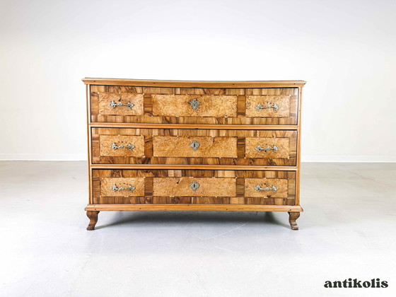 Image 1 of Louis-Seize chest of drawers Josephine-classical baroque softwood cherry