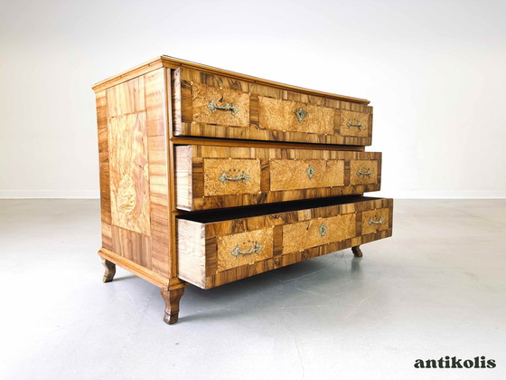 Image 1 of Louis-Seize chest of drawers Josephine-classical baroque softwood cherry