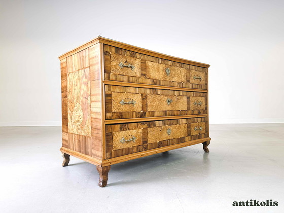 Image 1 of Louis-Seize chest of drawers Josephine-classical baroque softwood cherry