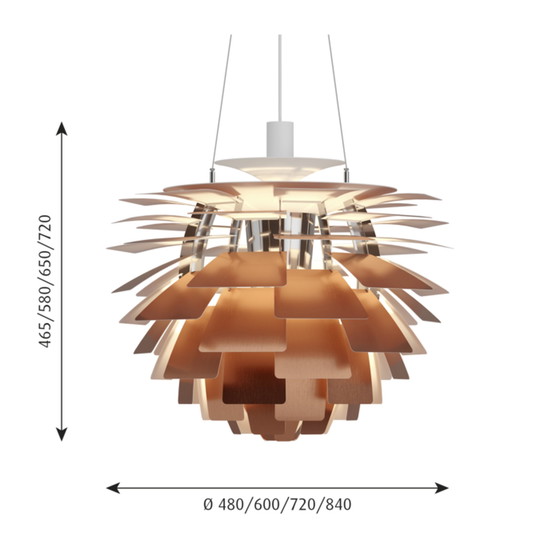 Image 1 of Louis Poulsen pendant lamp Artichoke copper (2 available)