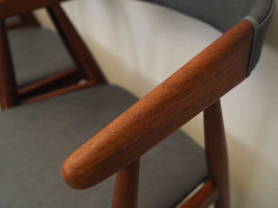 Image 1 of Set Of Four Teak Chairs, Danish Design, 1960S, Designer: Ejner Larsen & Aksel Bender Madsen