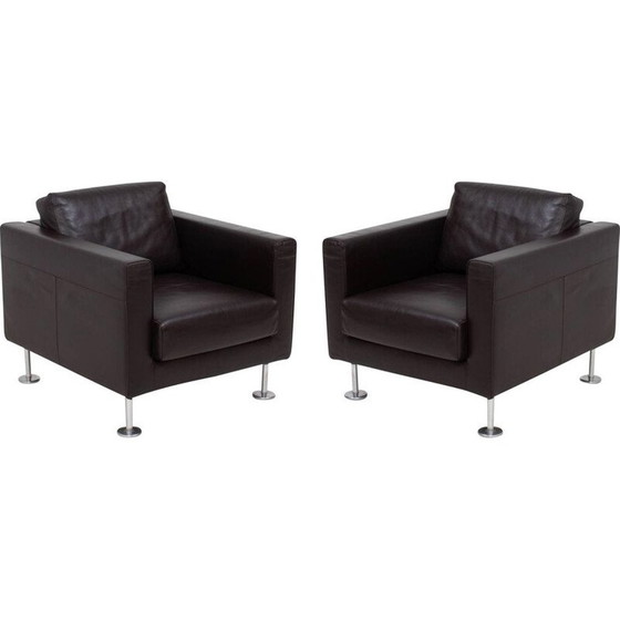 Image 1 of Pair of vintage leather chairs "Park" by Jasper Morrison for Vitra, 2004