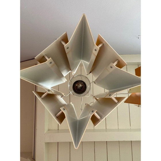 Image 1 of Vintage pendant lamp in metal painted by Lyfa, Denmark 1960s