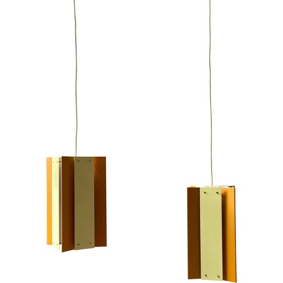 Image 1 of Vintage pendant lamp in metal painted by Lyfa, Denmark 1960s