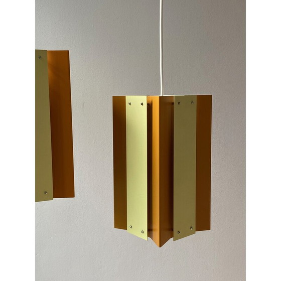 Image 1 of Vintage pendant lamp in metal painted by Lyfa, Denmark 1960s