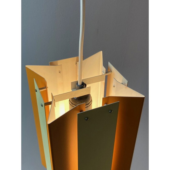 Image 1 of Vintage pendant lamp in metal painted by Lyfa, Denmark 1960s