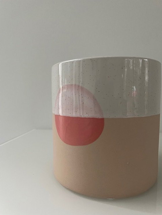 Image 1 of Modern Flower Pot "Pink Sunset"