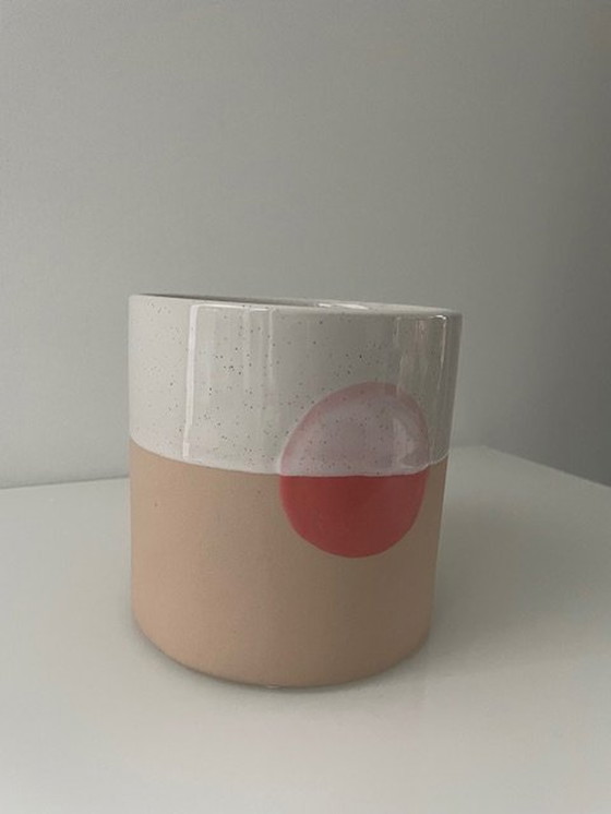 Image 1 of Modern Flower Pot "Pink Sunset"