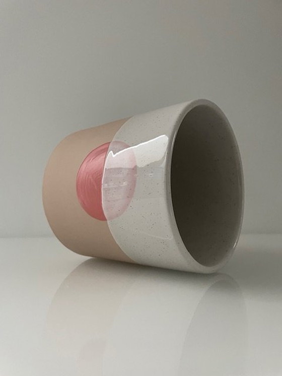 Image 1 of Modern Flower Pot "Pink Sunset"