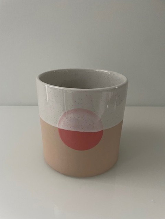 Image 1 of Modern Flower Pot "Pink Sunset"