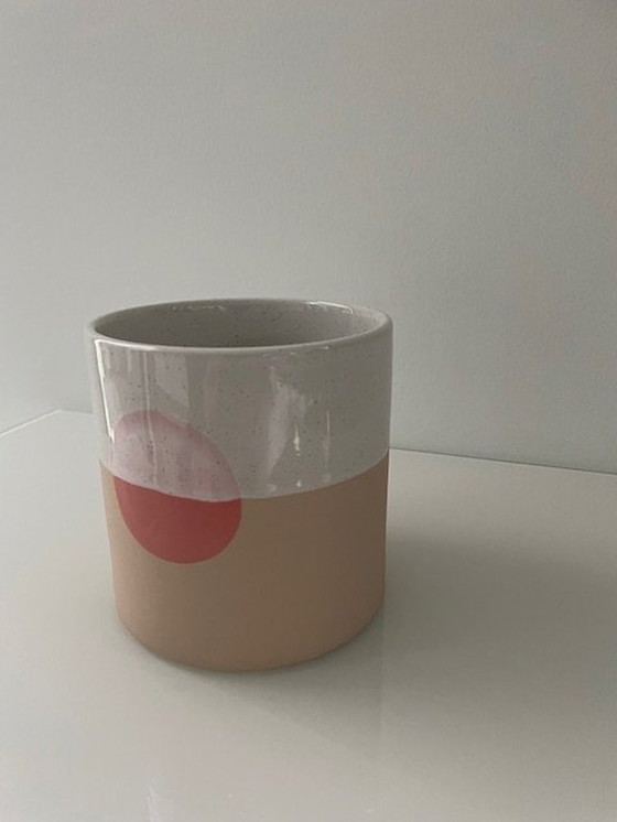 Image 1 of Modern Flower Pot "Pink Sunset"